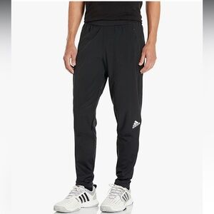 Adidas Men's Black Aeroready Training Athletic Joggers with Logo
